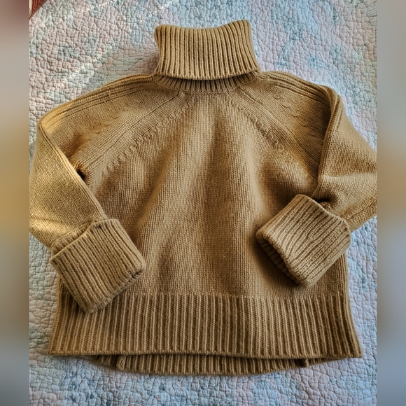 ba&sh Sweaters - BA&SH Tan Thick Knit Turtleneck Sweater Size Small